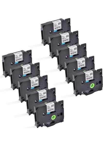Brother P-Touch Pt Için 10PK Z-231 Etiket Bandı Siyah Beyaz (Yurt Dışından)