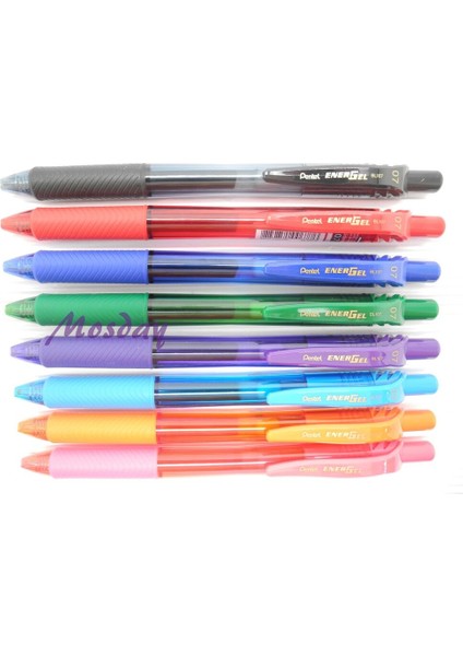 8 Renkli Pentel BL107 Energel Ince Uçlu Geri Çekilebilir Roller Kalem Seti (Yurt Dışından)