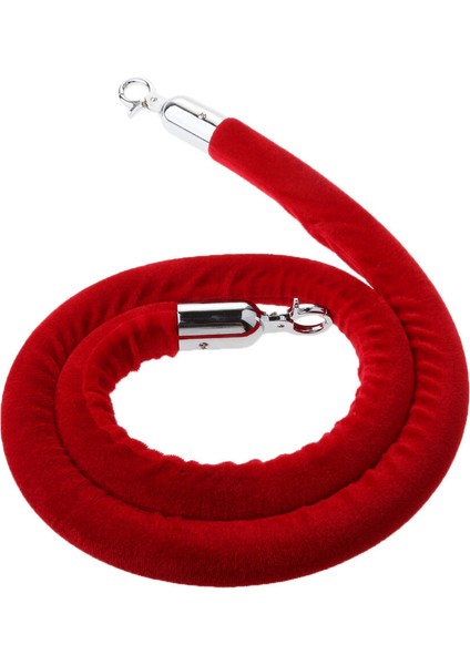 Kadife 1.5m Kırmızı 6 Renkli Kıvrımlı Kadife Halat Kalabalık Kontrol Kordon Direği Sıra Bariyeri (Yurt Dışından)