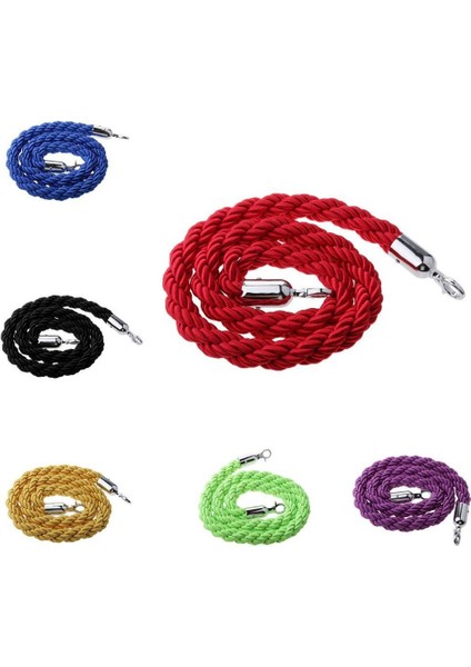 Kadife 1.5m Kırmızı 6 Renkli Kıvrımlı Kadife Halat Kalabalık Kontrol Kordon Direği Sıra Bariyeri (Yurt Dışından) fırsatları