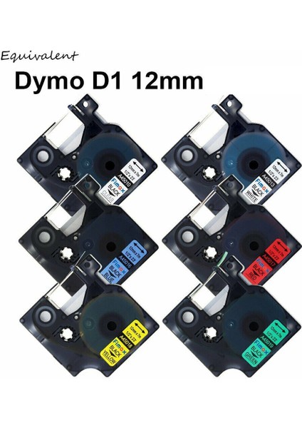 45010 Siyah Üzerine Net Stil 12 mm Dymo D1 Etiket Şeridi Label Manager Siyah Beyaz Uyumlu (Yurt Dışından)