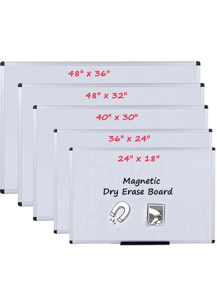 36 x 24 Inç Vız-Pro Manyetik Kuru Silinebilir Tahta Beyaz Tahta Ev Ofis Okul Alüminyum Çerçeve (Yurt Dışından) fiyatları