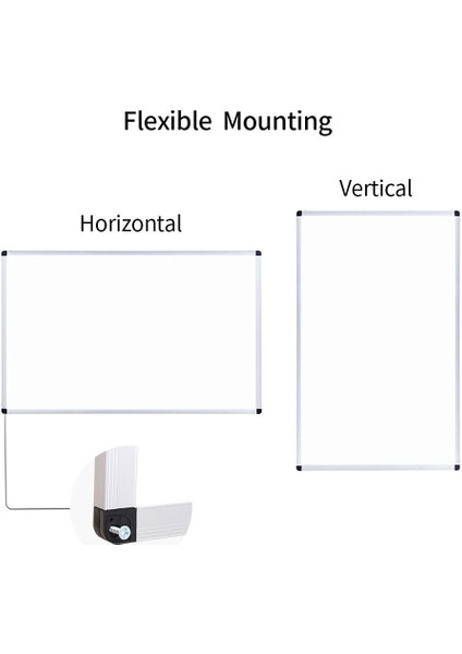 36 x 24 Inç Vız-Pro Manyetik Kuru Silinebilir Tahta Beyaz Tahta Ev Ofis Okul Alüminyum Çerçeve (Yurt Dışından) fırsatları