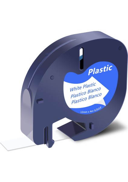1pk Uyumlu Dymo Letratag Dolum Siyah Beyaz Plastik Etiket Bantı 12MM (Yurt Dışından) fiyatları