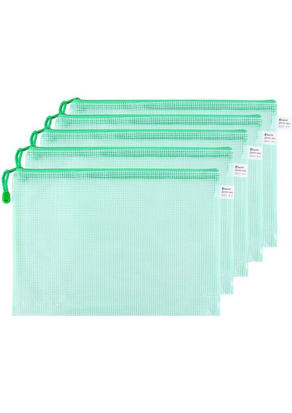 5 Adet Tarzı Yeşil A4 Şeffaf Fermuarlı Çanta Belgeliği Dosya Arşiv Klasörü Dosya Kırtasiye Depolama (Yurt Dışından)