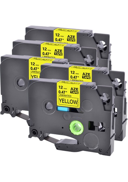 Brother TZ-631 TZE-631 PT-H100 Etiket Makinesi Için 5pk Siyah Sarı Maymun (Yurt Dışından)