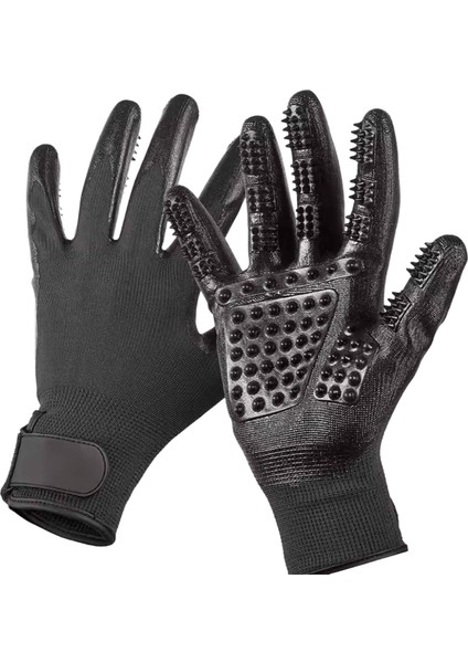 Pet Bakım Eldivenleri Banyo ， Eldivenler Pet Duş Eldivenleri Kedi Köpek Saç Fırçası Kauçuk Çıkarıcı Fırça (Yurt Dışından)