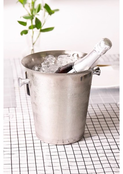 Çelik Şampanya Kovası 5,5 L Kulplu Buz Kovası Buzluk CIN926 fiyatları