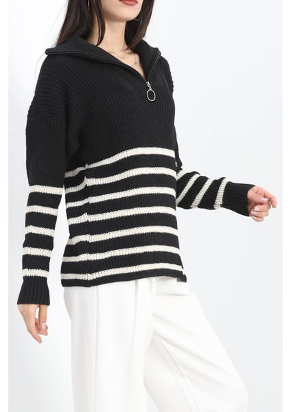 Fermuar Detaylı Triko Bluz Siyahlatte - 437.1577. indirimleri