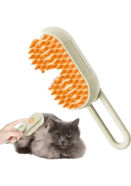 Kedi Köpek Fırçası Kedi Aksesuarları Buharlı Fırça Köpek Pet Fırçası Pet Tüylerini Alır Elektrikli Sprey Masaj Pet Bakım Tüy Alma Tarakları (Yurt Dışından)