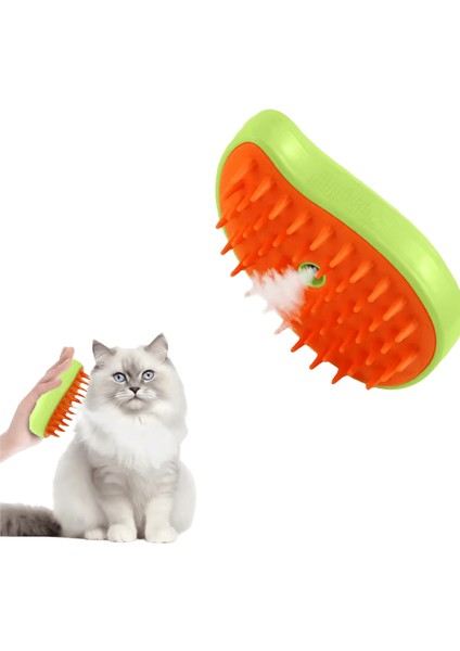 3'ü 1 Arada Pet Fırça Kedi Buharlı Fırça Tarak Köpek Fırçası Elektrikli Sprey Kedi Saç Fırçaları Masaj Pet Bakım Saç Karışık Temizleme Tarakları (Yurt Dışından)