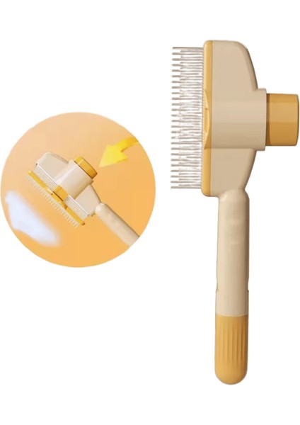 Köpek Tarağı Pet Tüy Alıcı Bir Düğme Köpekler Fırça Kendi Kendini Temizleyen Kedi Fırçası Köpek Için Masaj Tarakları Evcil Hayvan Ürünleri Için Bakım Fırçaları (Yurt Dışından)