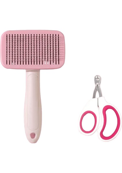 Kendi Kendini Temizleyen Köpek Fırçası Tarak Pet Bakım ， Taraklar Fırça Yüzen Saç Pet Bakım Fırçası Kedi Malzemeleri (Yurt Dışından)