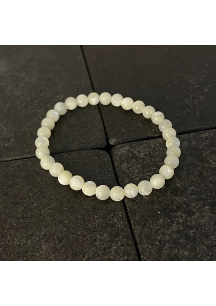 Sertifikalı Sedef 6 mm Doğal Taş Bileklik