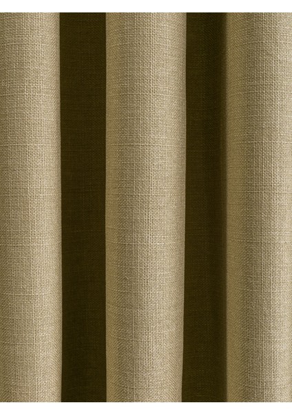 Sık Pileli Flex Keten Kumaştan Fon Perde 1x3 V18475 Tek Kanat fırsatları