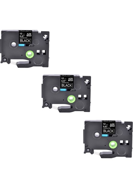 3 Adet TZ335 TZE335 Siyah Üzerine Beyaz Etiket Şeridi - Brother P-Touch PT-D200MA Için (Yurt Dışından)