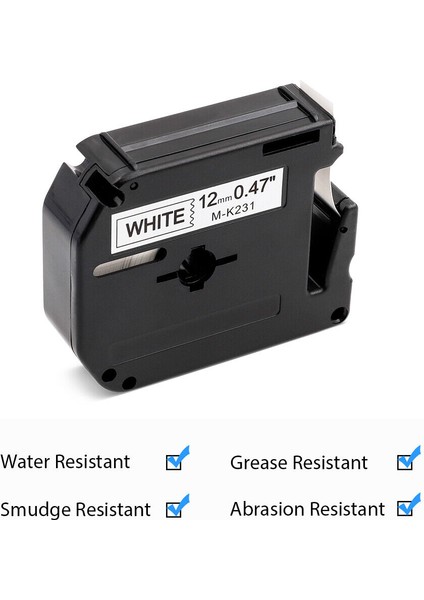 2pk MK231 Beyaz M-K231 MK231 Kardeş P-Touch M Şerit Siyah Üzerine Beyaz Pt-70 Için Değiştirme Lot (Yurt Dışından) fırsatları