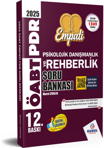 2024 ÖABT Empati Psikolojik Danışmanlık ve Rehberlik Tamamı Çözümlü Soru Kitabı Murat Civelek