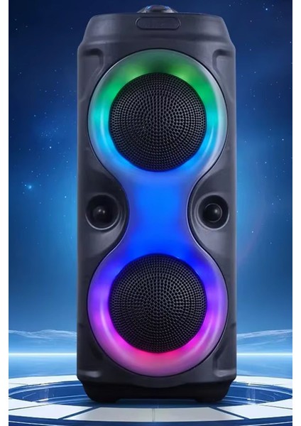Çift Hoparlörlü Bluetooth 5.0 Bağlantılı Güçlü Ses Uzun Süre Şarj Süresi Kaliteli Ses Rgb Ledli
