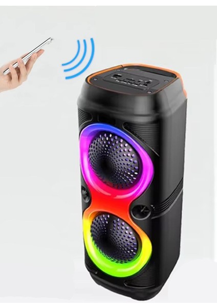Çift Hoparlörlü Bluetooth 5.0 Bağlantılı Güçlü Ses Uzun Süre Şarj Süresi Kaliteli Ses Rgb Ledli