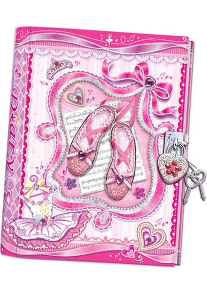 Kızlar Için Kilitli Günlük- Iki Anahtarlı 7 Balerin Pembe Çocuk Gizli Günlük (Yurt Dışından)