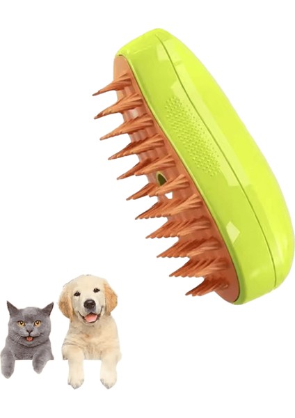 3'ü 1 Arada Elektrikli Kedi Tüy Sökücü Sprey Su Kedi Buhar Fırçası Tarak Köpek Kedi Bakım Buhar Fırçası Evcil Hayvanlar Masaj Tüy Alma Aracı (Yurt Dışından)