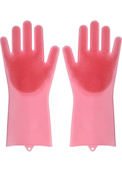 Pet Kedi Banyo Aksesuarları Bakım Temizleme Eldivenleri Köpek Banyo Şampuanı Eldiven Scrubber Magic Cleanner Silikon Tüy Alma Eldiveni (Yurt Dışından)