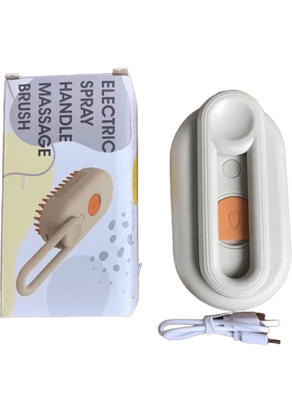 3'ü 1 Arada Su Buharlı Kedi Fırçası Elektrikli Sprey Saç Fırçaları Buharlı Fırça Buharlı Kediler Tarak Kediler Masaj Bakım Tüy Alma Tarak Renk: A / Boyut: 1 Adet (Yurt Dışından)