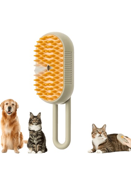 3'ü 1 Arada Pet Fırça Kedi Buhar Fırçası Tarak Köpek Fırçası Elektrikli Sprey Kedi Saç Fırçaları Masaj Pet Bakım Tüy Alma Tarakları (Yurt Dışından)