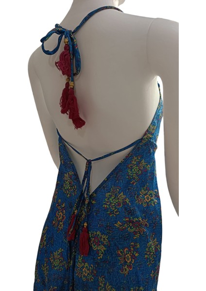 Yazlık Elbise, Bohem Elbise, Vintage Elbise, Askılı Elbise, Sırtı Açık Elbise