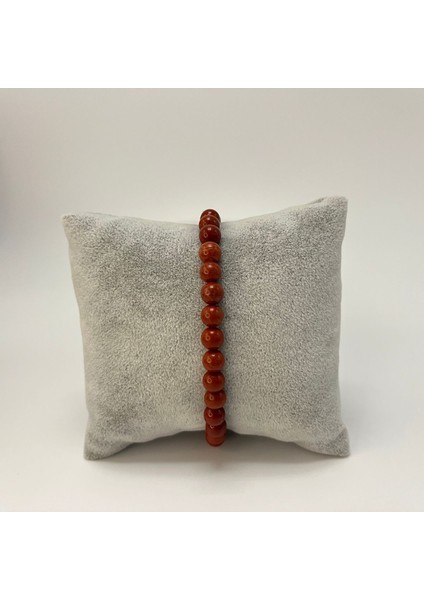 Sertifikalı Kırmızı Jasper 6 mm Doğal Taş Bileklik modelleri