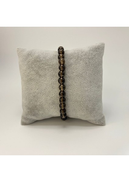 Sertifikalı Dumanlı Kuvars 6 mm Doğal Taş Bileklik modelleri