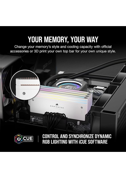 Corsaır Dominator Titanium 48GB (2X24GB) DDR5 7000MHZ CL36 Ram (CMP48GX5M2B7000C36W)