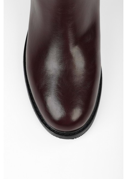 Kadın Lace Bordo Cilt Binici Çizme indirimleri