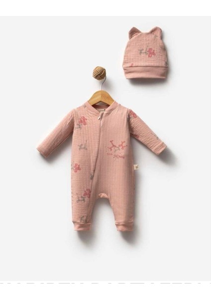 Unısex 3/9 Ay Bırth Party Fermuarlı Tulum