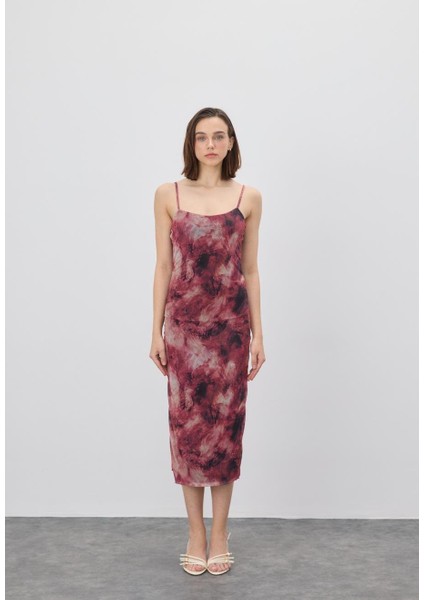 Askılı Pink Pout Astarlı Tül Elbise