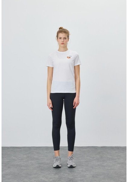 Kadın Noodle Baskılı Beyaz T-Shirt