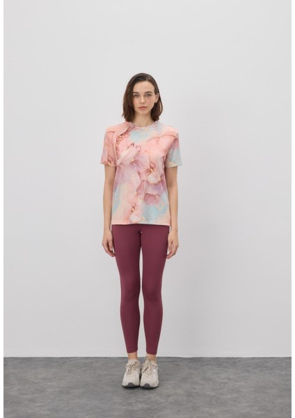 Kadın Rose Baskılı Fırfırlı T-Shirt fiyatları