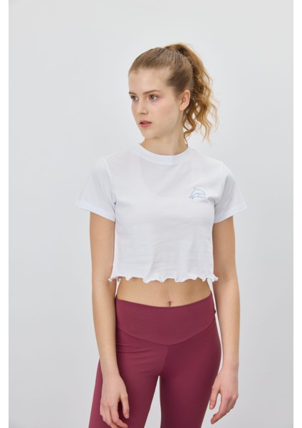 Kadın Yunus Baskılı Kısa Kollu T-Shirt fırsatları