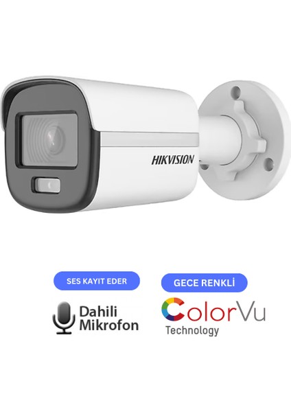 4 Kameralı Mikrofonlu 7/24 Renkli Görüşlü 2mp Ahd Güvenlik Kamerası