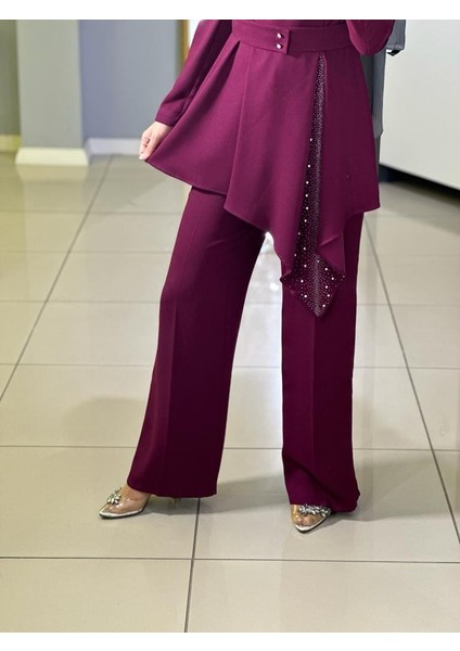 CLİO YAKA TAŞLI PANTALON CEKET TAKIM