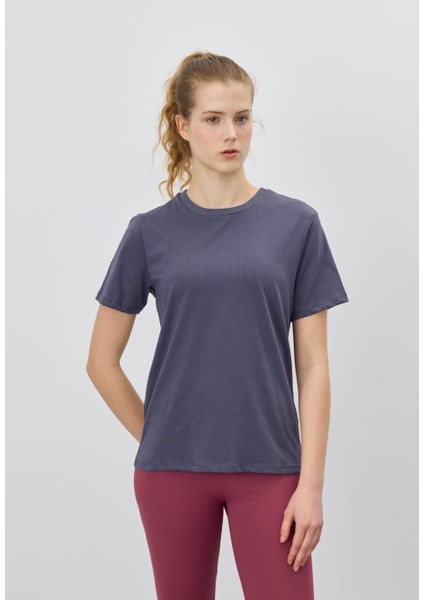 Kadın Marin Renk Basic T-Shirt modelleri