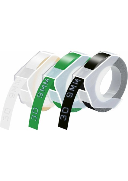 Açık Yeşil Siyah Dymo Organizer Xpress Pro Kabartma Etiket Makinesi Için 9mm 3D Kabartma Bantları (Yurt Dışından)