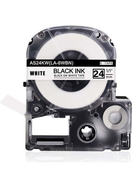 Beyaz Üzerine Siyah 24MM Epson Lk Labelworks King Jim Teprapro K-Sun Labelshop Bant Etiket Uyumu (Yurt Dışından)