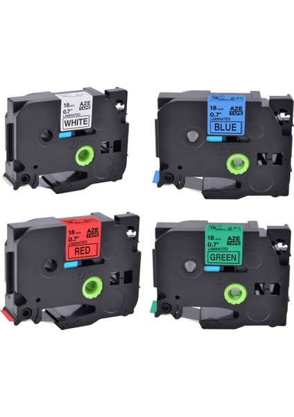 Brother P-Touch Için 4 Adet Tze Tz 241 TZ441 TZ541 TZ741 Etiket Bant Paketi (Yurt Dışından)