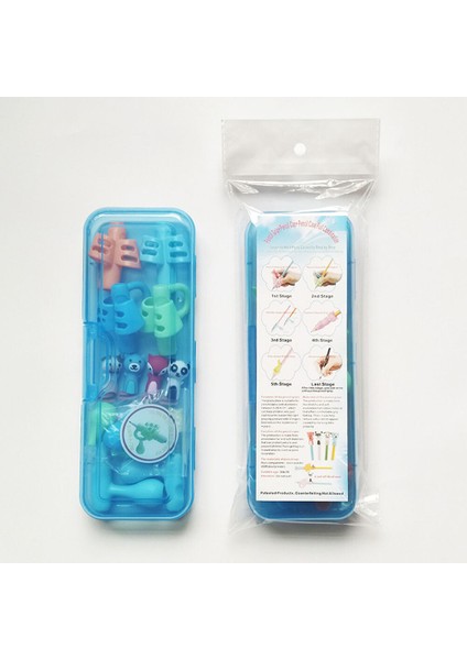 Mavi Çocuklar Için Kalem Tutucu Kalem Yazma Yardımı Kavrama Duruş Düzeltme Aracı (Yurt Dışından)