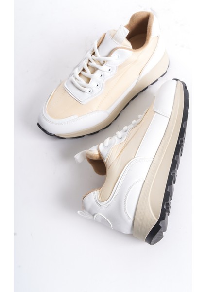 Sersp Beyaz Krem Sneaker Hafif Günlük Spor Ayakkabı fiyatları
