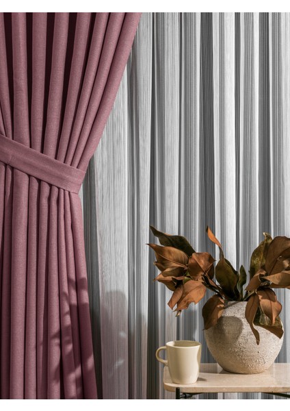 Sık Pileli Flex Keten Kumaştan Fon Perde 1x3 V18530 Tek Kanat fiyatları