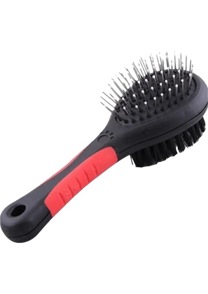 1pc Çift Yüzlü Pet Köpek Tarak Uzun Saç Fırçası Plastik Saplı Köpek Kedi Masaj Banyo Fırçası Çok Fonksiyonlu Pet Bakım Aracı Renk: Siyah / Boyut: S (Yurt Dışından)