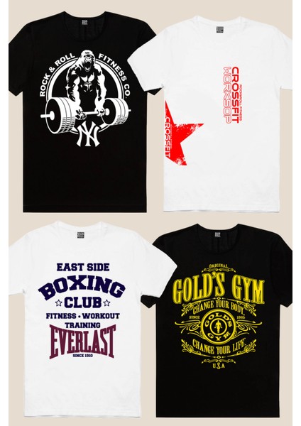 Gym Boy 4'lü Erkek Tişört Süper Eko Paket